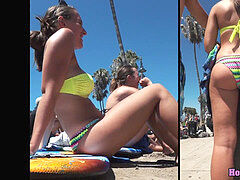 super-hot bathing suit Beach stunners Voyeur Video HD.
