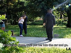 Czech girl is fucked by many security officer for the sake of freedom