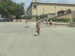 Jenny Gets Naked in Barcelona - Public Nudity