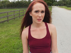 Ginger Cutie Is Ready To Suck At The Street BlowJobs "Lost Ride"