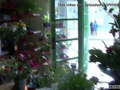 F-sized knockers mature get fucked in flower shop