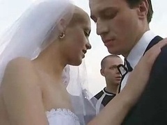 Bride Fucked Outdoors By Numerous Lad!