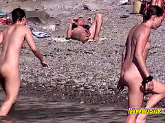 Nudist beach, beach, close-up