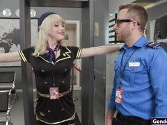 Ts flight attendant has metal up her ass