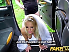 Tara Spades gets her tight pussy filled on her wedding day by a fake taxi driver