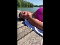 Jolee Love sucking dick by a lake