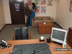 Milf nurse housewife hammered on the office desk