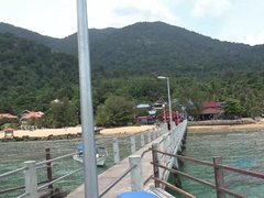 You take Elena to Tioman, and she cant wait to suck you off outside.