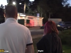 Heated one night stand sex with a pink-haired babe