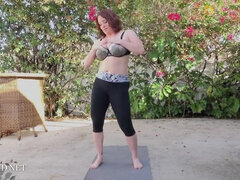 Wild MILF with big naturals Maggie Green - Maggie Greens Outdoor Yoga Video