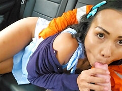 Amateur, Asiatique, Grosse bite, Gros seins, Sucer une bite, Voiture, Hd, Public