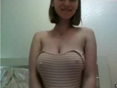 Amateur, Big tits, Brunette, Homemade, Tits, Webcam