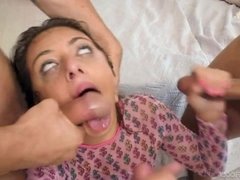 Big cock, Blonde, Blowjob, Cum in mouth, Cumshot, Handjob, Teen, Tits