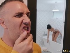 Fucking Kendra Spade's hairy pussy hard and deep.