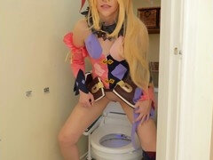 Desperate urination roleplay with Magilou from Tales of Berseria