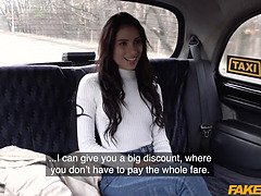 Petite Latina Teen gets her tight ass drilled in public on Fake Taxi's backseat ride