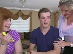 Lovely mom is often having threesomes