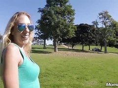 Blonde, Blowjob, Facial, Milf, Mom, Outdoor, Pov, Public