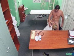 Nurse helps stud get an erection