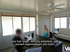 Vorstellungsgespräch, Blondine, Blasen, Paar, Tschechisch, Hd, Geld, Sohn