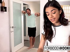 Hot College girl bangs her big dicked step-uncle