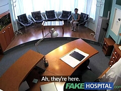 FakeHospital Patient overhears doctor fucking nurse then fucks him too