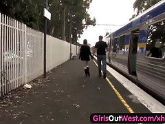 Amateur, Hd, Outdoor, Public, Reality, Screaming, Teen, Train