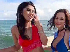 Latinas have girl-on-girl lovemaking in public - Sophia Leone and Mandy Flores