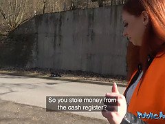 Blowjob, Czech, Natural, Natural tits, Outdoor, Public, Reality, Redhead