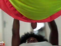 Kristof Cale & Josy Black's hot yoga session ends with a messy squirtfest!