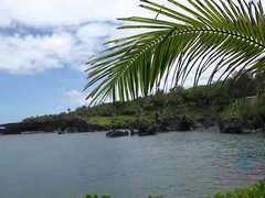 Kyler enjoys the beach and the sea cave with you.