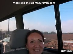 Moms pick up teenager pecker at maturvan