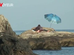 Plage, Blonde, Couple, Exhib, Mère que j'aimerais baiser, De plein air, Voyeur, Épouse