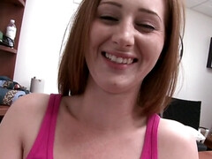 Amateur, Blowjob, Cumshot, Facial, Handjob, Hardcore, Office, Redhead