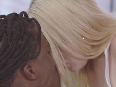 Ass, Black, Blonde, Blowjob, Dick, Ebony, Hardcore, Interracial