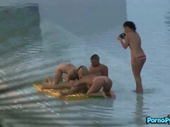 Jason Gets Lucky With Two Girls In Wave Pool - Threesome