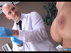 Big tits, Brunette, Doctor, Exam, Hd, Tattoo, Tits, Uniform