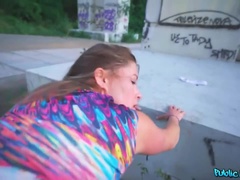 Elisa Tiger's Big Tits Get Fucked Doggystyle Underoverpass