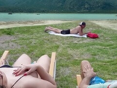 Beach, Cumshot, Fingering, Flashing, Masturbation, Naked, Public