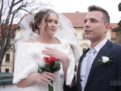 HUNT4K. Attractive Czech bride spends first night