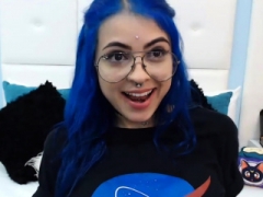 Blue Haired Girl Playing Her Tasty Cunt