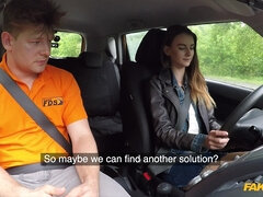 Teenager Dark Hair Snatch Stretched 1 - Fake Driving School