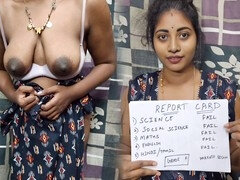 Indian stepsister's school report leads to hardcore anal sex with stepdad