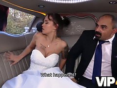 Novia, Coche, Cornudo, Vestido, Pov, Realidad, Medias largas, Esposa