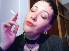 Intense smoking fetish up close - satisfy your craving with a fiery touch!
