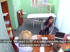 Amateur, Doctor, Fingering, Lesbian, Nurse, Office, Pussy, Uniform