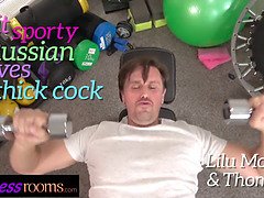 Thomas Crown, a Fit Russian Gym Employee, Flirts and Loves Cock in HD Gym Video