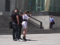 Public Shame Slut Zenda Sexy Disgraced, Tickled, and Fucked by a Crowd
