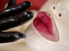 Anal, Cul, Blonde, Insertion, Latex, Rasée, Solo, Suçant