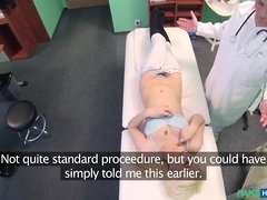 Shy squirting young girl fucked by randy doctor in uniform